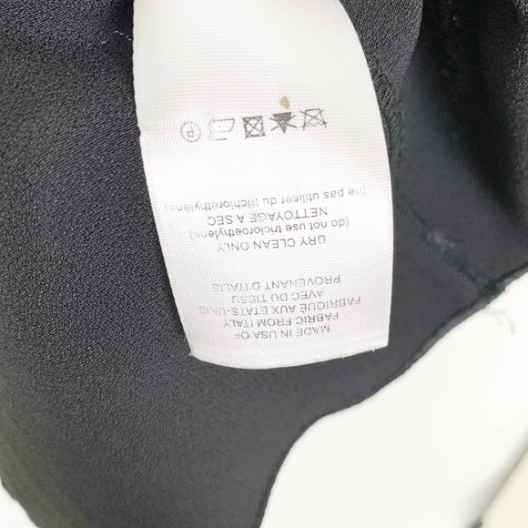 The Row Contrast Seam Crew Black Tee Blouse Top 2 - Picture 6 of 7